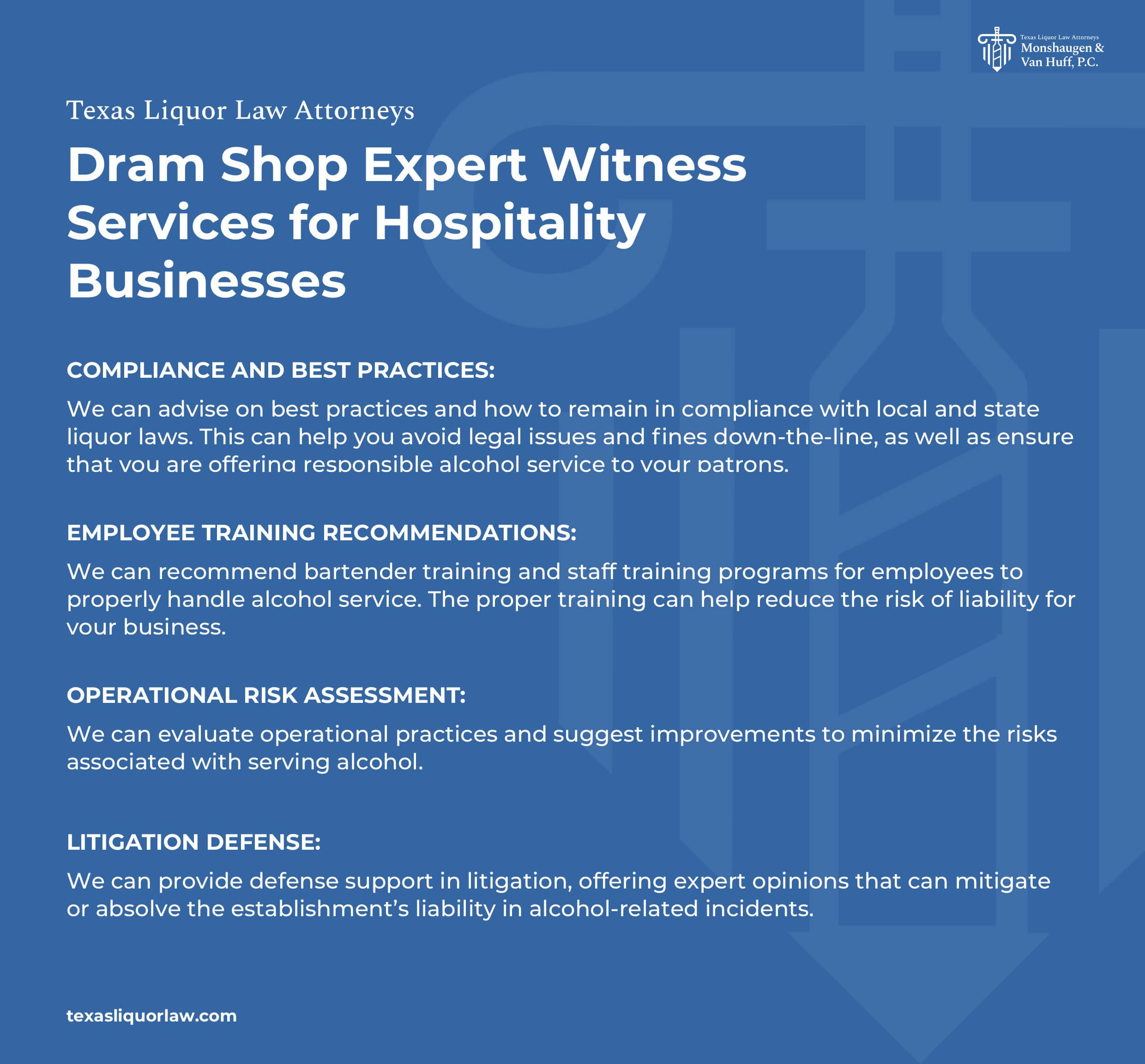 Dram Shop Expert Witness Services For Hospitality Businesses
