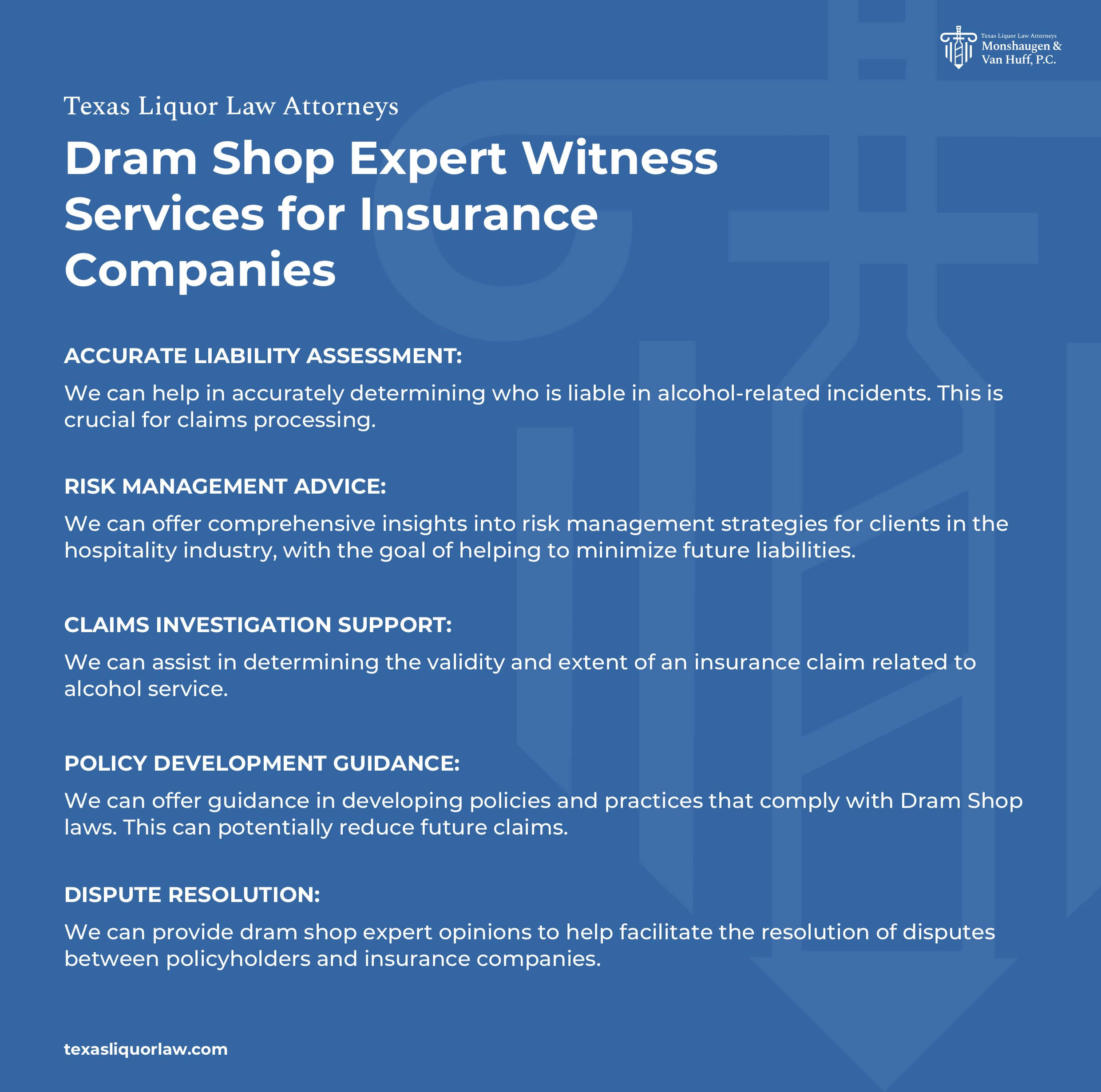 Dram Shop Expert Witness Services For Insurance Companies