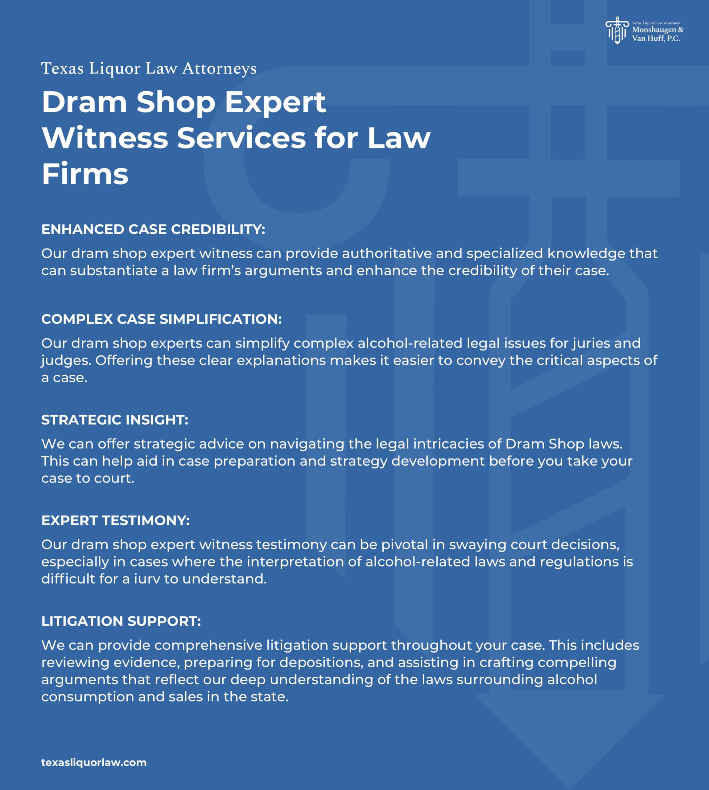 Dram Shop Expert Witness Services For Law Firms