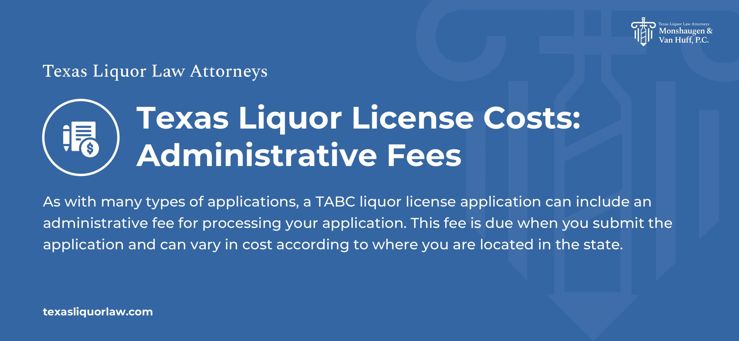 Administrative Fees Texas Liquor License Costs
