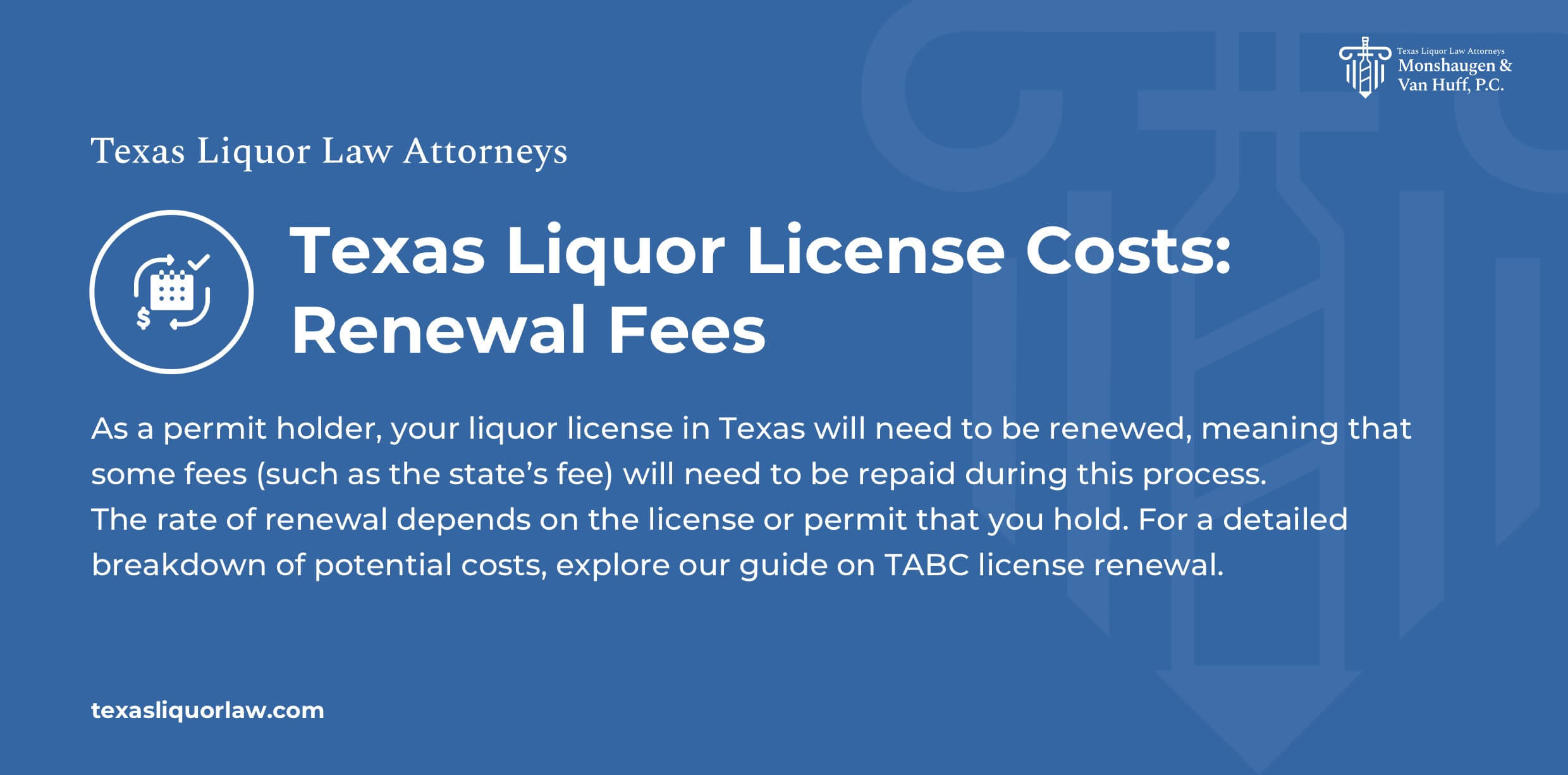 Renewal Fees Texas Liquor License Costs